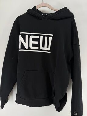 New Era Black Hoodie Sweatshirt with White NEW Logo
